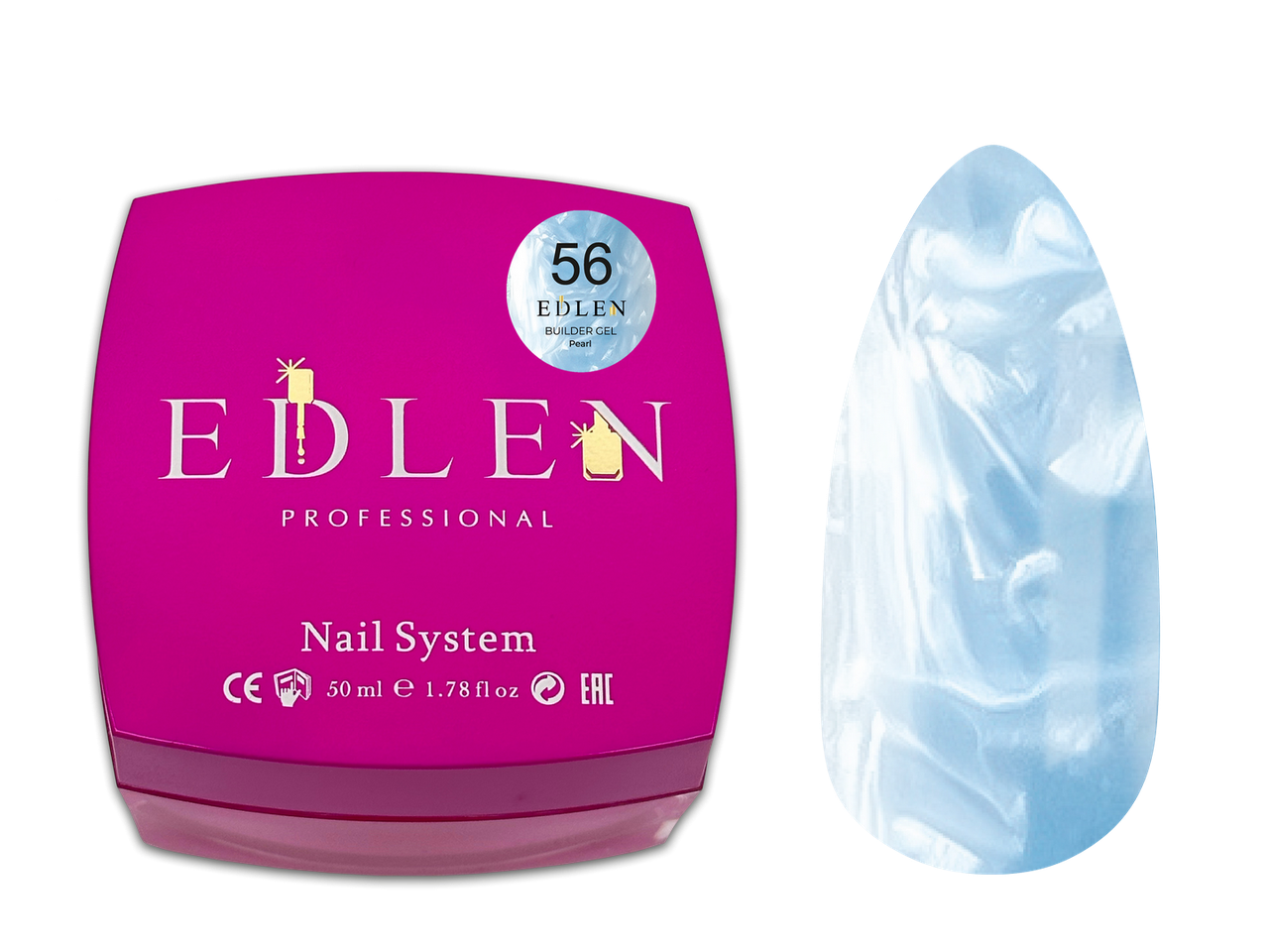 Гель для нарощування нігтів Edlen Builder Gel Pearl №56, 50 мл