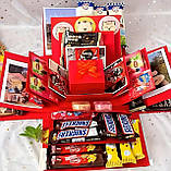 Подарункова коробка сюрприз для подарунків розкладачка набір 4 шт (без наповнення)  4 кольори, фото 3