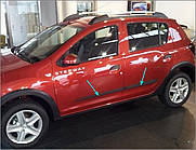 Молдинги на двері для Renault Dacia Sandero Stepway II 2012-2017, FL. 2017-2021