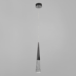 Підвіс хромований із прозорим елементом з ефектом бульбашок води A264-60*360CH