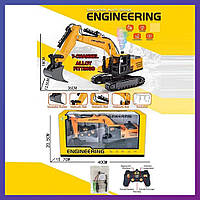 Дитяча машина екскаватор на радіокеруванні 9009 E кар'єрний із рухомим ковшем підсвітка