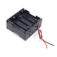 Батарейний відсік (холдер) 8×AA (12В), контейнер 8 батарейок типу AA з проводами для Arduino і робототехніки, фото 3