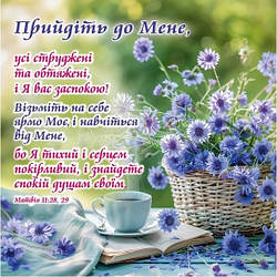 Магніт плоский "Прийдіть до Мене" укр. 9 х 9 см Вініл