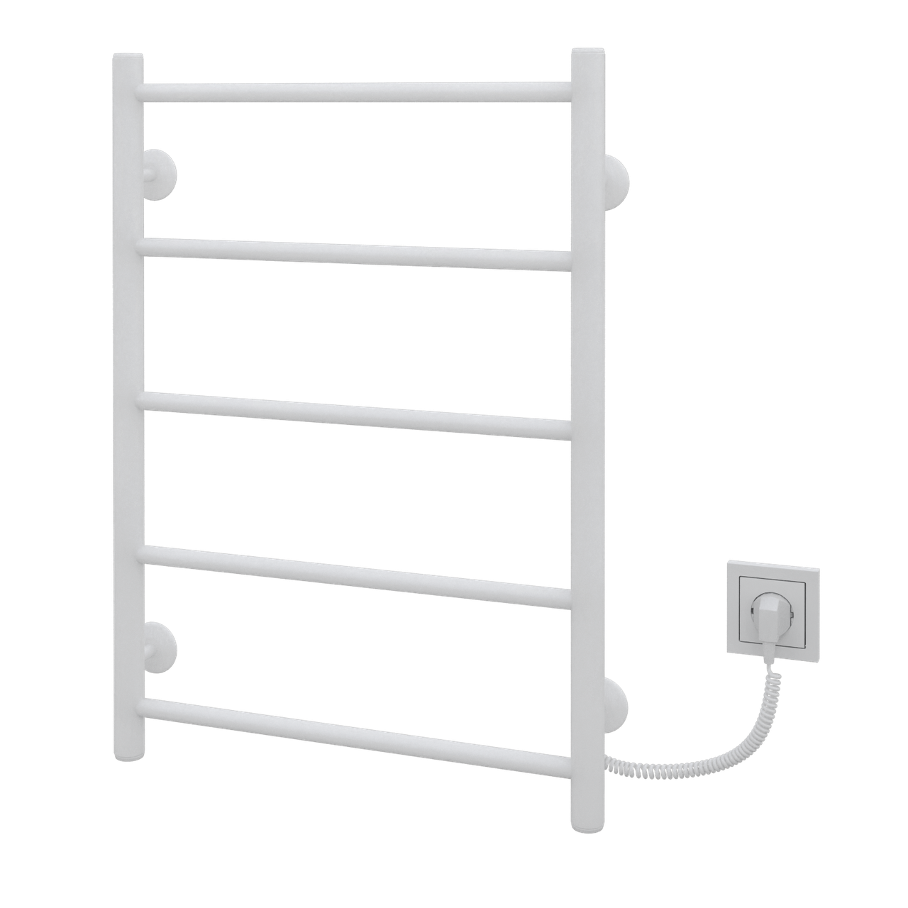 Сушарка для рушників Драбина Пряма 700х500/5 ЕR кноп. біла., фото 1