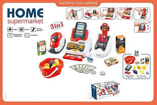 Касовий апарат 668-122 (12) сканер, 2 термінали, звук, підсвічування, продукти, продуктовий кошик, гроші, монети, банківська