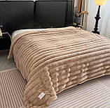 Покривало зі штучного хутра класа Люкс "Шиншила-шарпея" 200*230, фото 2