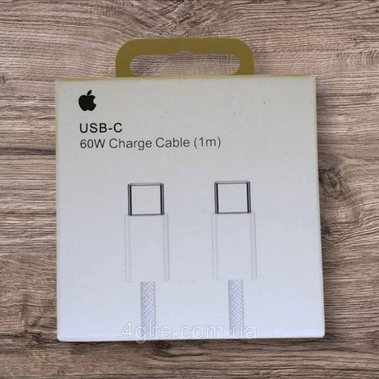 Кабель для заряджання USB-C — USB-C 1 м 60 W білий A2795 (MQKJ3ZM/A), фото 1