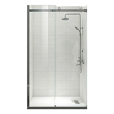 Двері в нішу Koer SR SD01-120x200-TR-07 прозоре скло Easy Clean 8мм, графіт (KR5378)