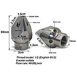 Пробивне трикутне QP-3404 (40л/хв 200бар) сопло для промивання каналізаційних труб, фото 7