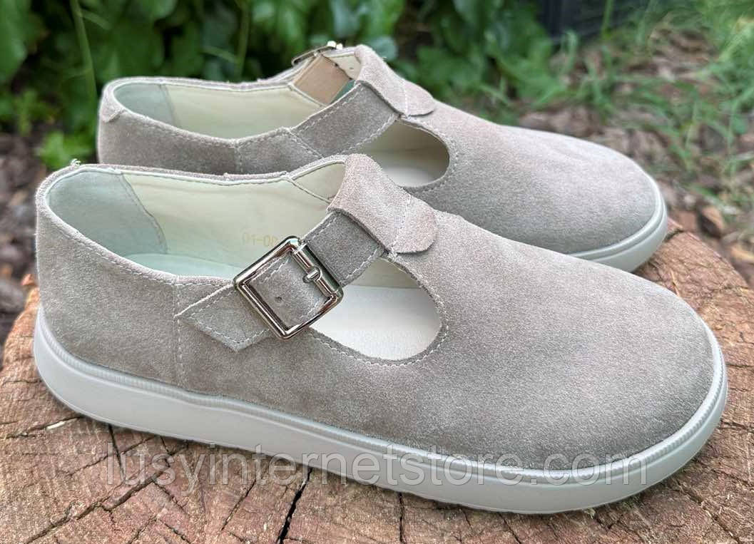 Туфлі жіночі з натуральної замші від виробника модель ШТ25-1212, фото 1