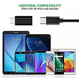 Перехідник-адаптер роз'єм для зарадки телефона Samsung навушників з USB Type C на micro USB OTG конвертер, фото 9