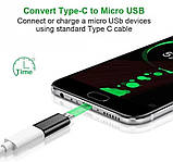 Перехідник-адаптер роз'єм для зарадки телефона Samsung навушників з USB Type C на micro USB OTG конвертер, фото 10