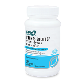Ther-Biotic® Vital-Zymes™ Chewable Мультиферментна формула для підтримки та покращення травлення, 180 таблеток, строк 04/27
