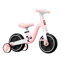 Біговел велосипед-трансформер Best Trike BT-14680 2в1 (колеса EVA 10 дюймів, українська озвучка) рожевий