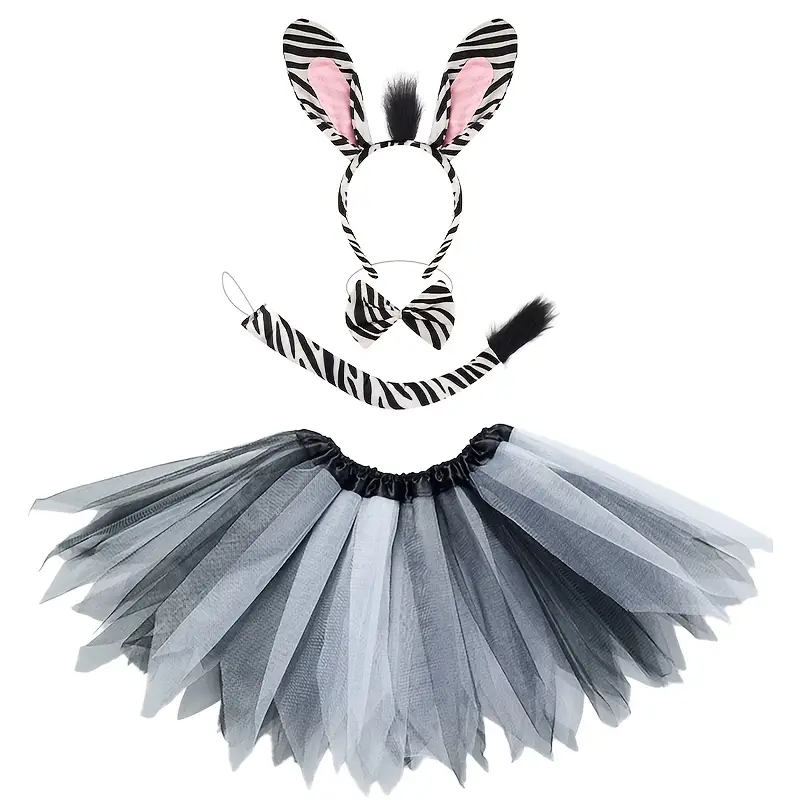 Костюм Зебры (юбка,  ободок, бабочка, хвостик), фото 1