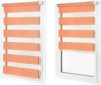 Роллеты День Ночь Жалюзи Рулонная штора День-Ночь Рыжая