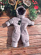 Зимовий дитячий теплий комбінезон 104-110 110-116 116-122 122-128 128-134 розмір з капюшоном