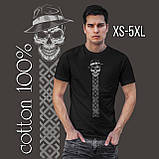 Футболка унісекс Stedman з принтом ЧЕРЕП З ВИШИВКОЮ XS чора, фото 3