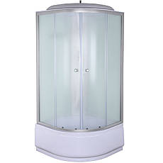 Душовий бокс без гідромасажу Mixxus STRONG SB01-90x90x215-FB SATIN з високим піддоном