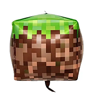 Фольгована куля куб "Майнкрафт" 55 см. (Китай)