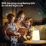COZHYESS ST117 Нічник, світлодіодна сенсорна приліжкова лампа RGB 1200 мА·год, фото 6