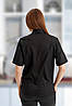 Кітель кухаря Lux Form Спіріт унісекс чорний з коротким рукавом на кнопках, фото 5