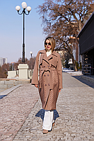 Жіноче комбіноване демісезонне пальто ПВ-305.