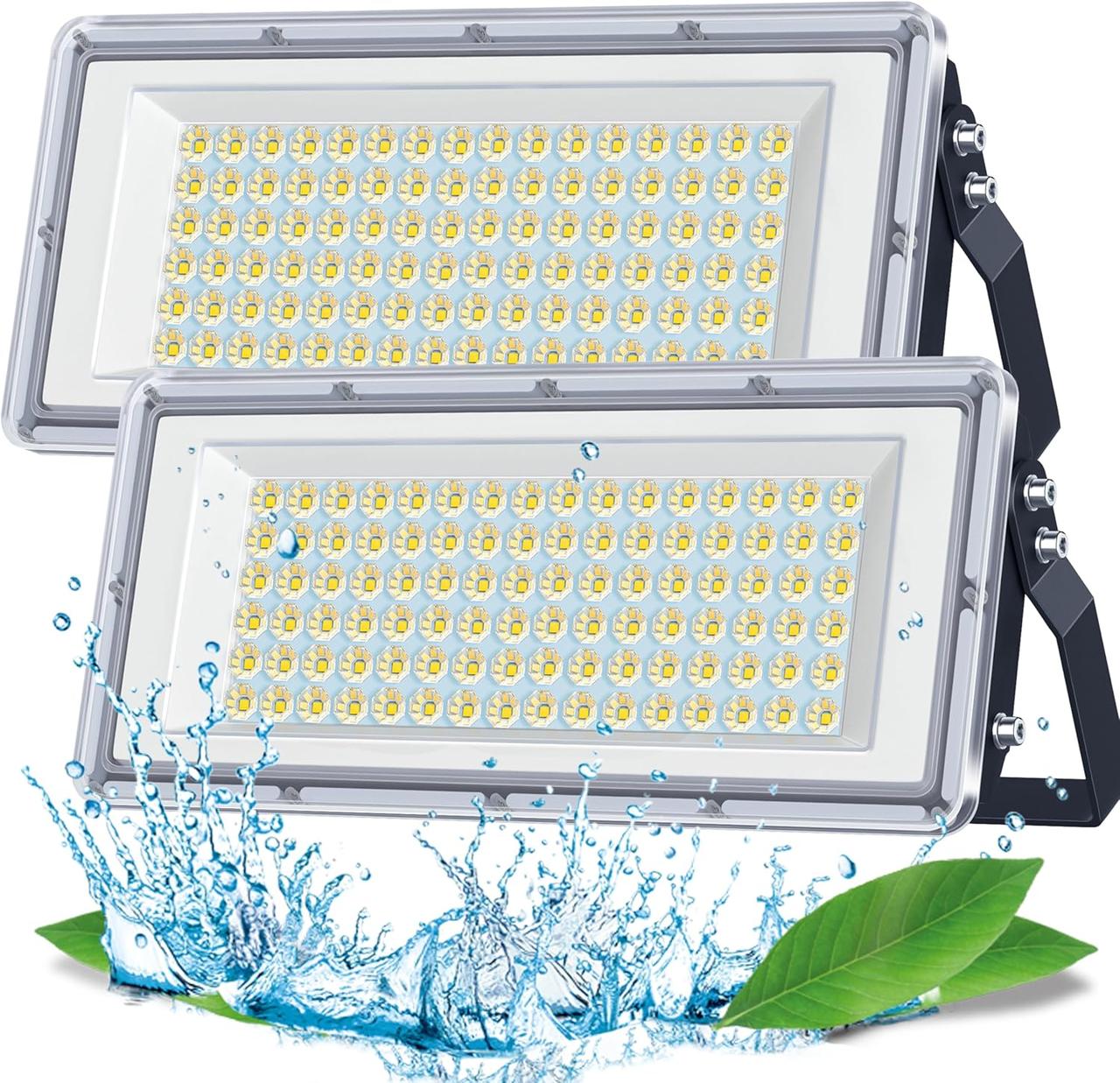 Вуличний світлодіодний прожектор TASINUO 100 Вт, 2 шт., 10000 лм, 7000 К, водонепроникний, IP67, 85-265 В, для саду, гаража, фото 1
