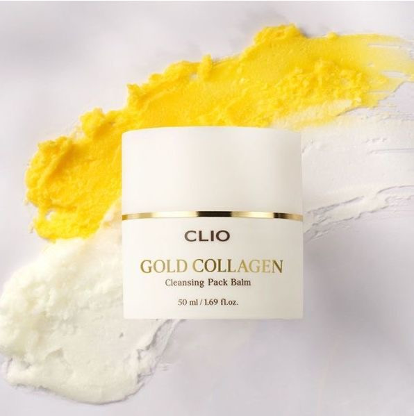 CLIO Gold Collagen Cleansing Pack Balm очисний бальзам-маска з колагеном 50 мл + рефіл 50 мл