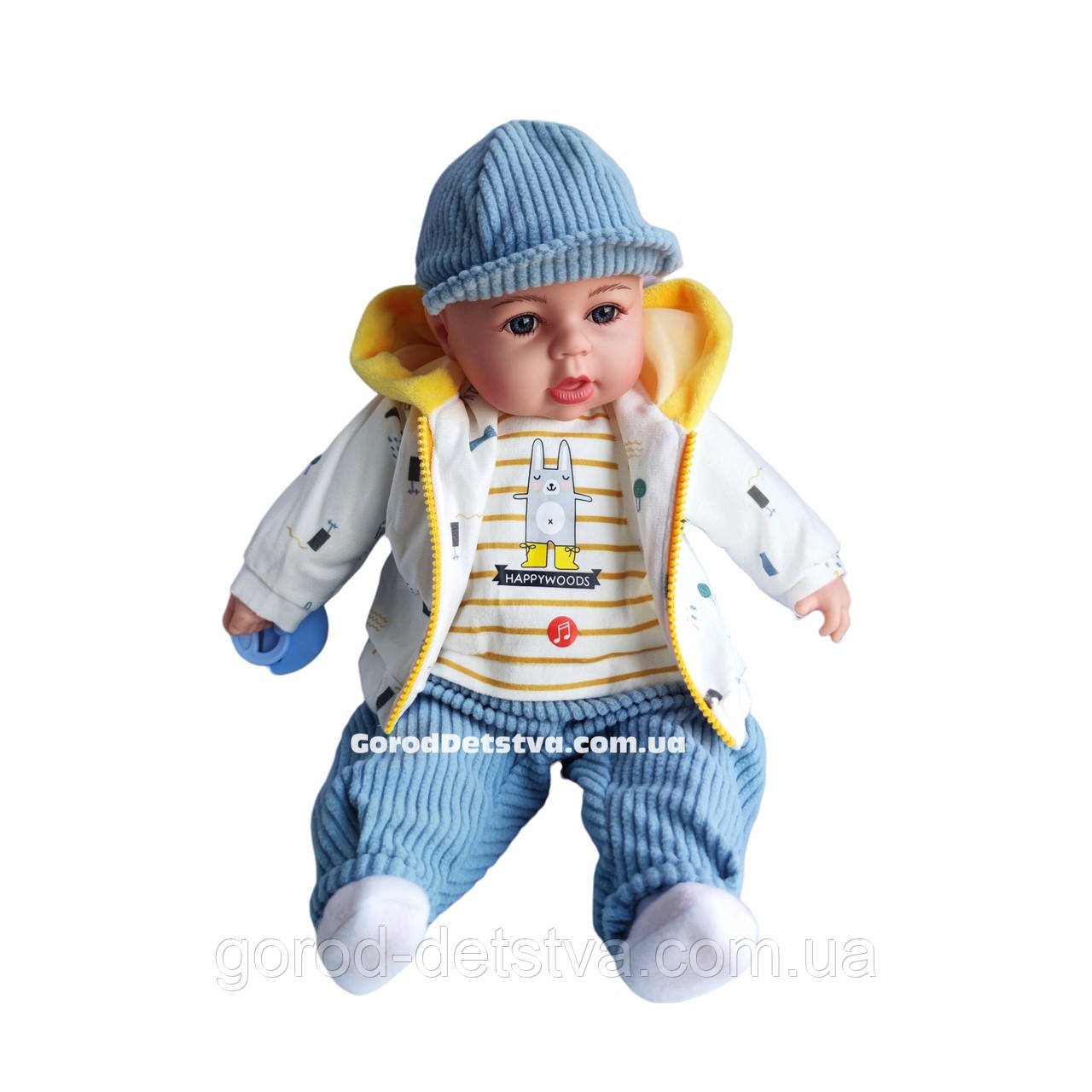 Пупс м'яконабивний Лялька "Мій малюк" пупс говорить українською мовою Зріст 44 см, фото 1