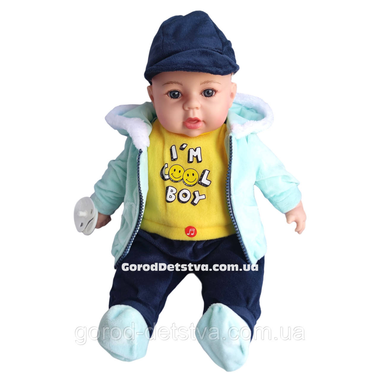 Пупс м'яконабивний Лялька "Мій малюк" пупс говорить українською мовою Зріст 44 см, фото 1