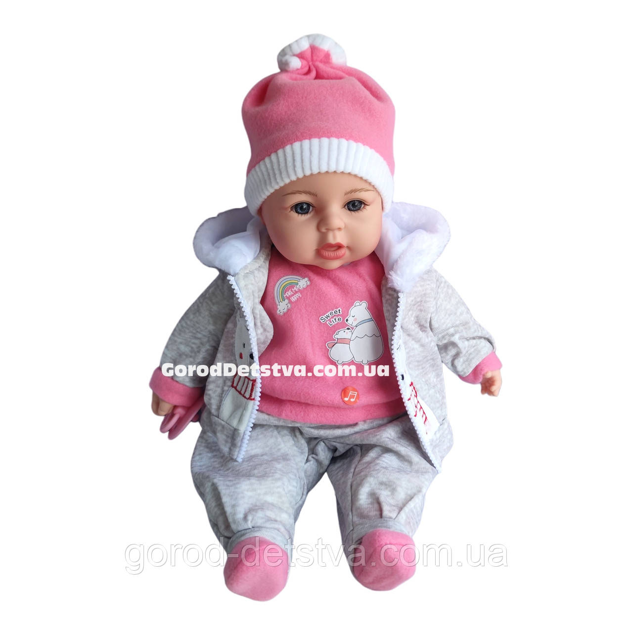 Пупс м'яконабивний Лялька "Мій малюк" пупс говорить українською мовою Зріст 44 см, фото 1