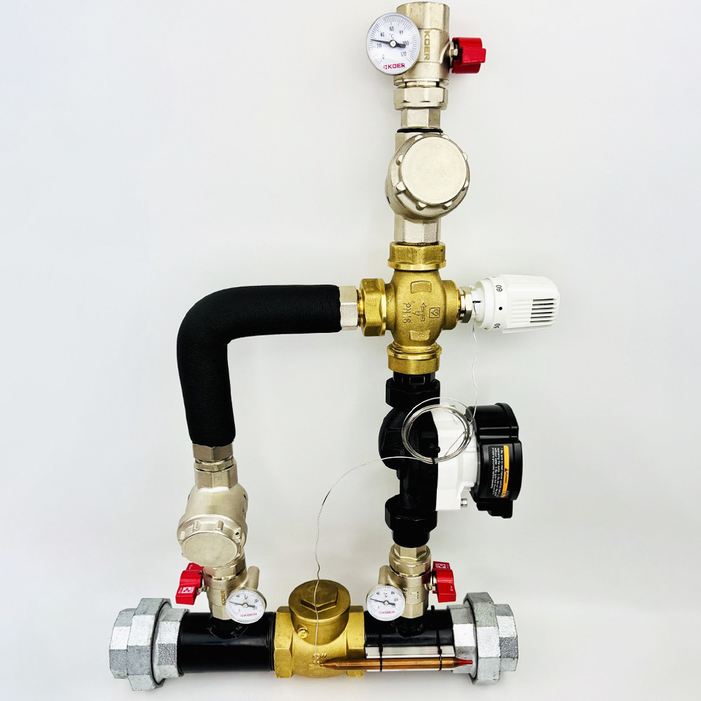 Термозмішувальний вузол котла LADOMIX.PROFI 40/4 з байпасом (1 1/2") (0-55кВт) KVANT, фото 1