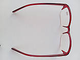 Окуляри жіночі з діоптріями вузькі пластикові для зору на мінус полімерна лінза Напівоправа Легкі Червоні Фіолетові, фото 4