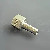 Штуцер шланговий нержавіючий DN10 (3/8") внутрішня різьба, н/ж сталь AISI304, ялинка 10мм, BSPP, Class 150, фото 4