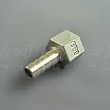 Штуцер шланговий нержавіючий DN10 (3/8") внутрішня різьба, н/ж сталь AISI304, ялинка 10мм, BSPP, Class 150, фото 7