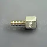 Штуцер шланговий нержавіючий DN10 (3/8") внутрішня різьба, н/ж сталь AISI304, ялинка 10мм, BSPP, Class 150, фото 8