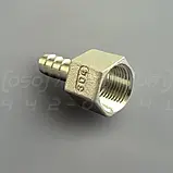 Штуцер шланговий нержавіючий DN10 (3/8") внутрішня різьба, н/ж сталь AISI304, ялинка 10мм, BSPP, Class 150, фото 9