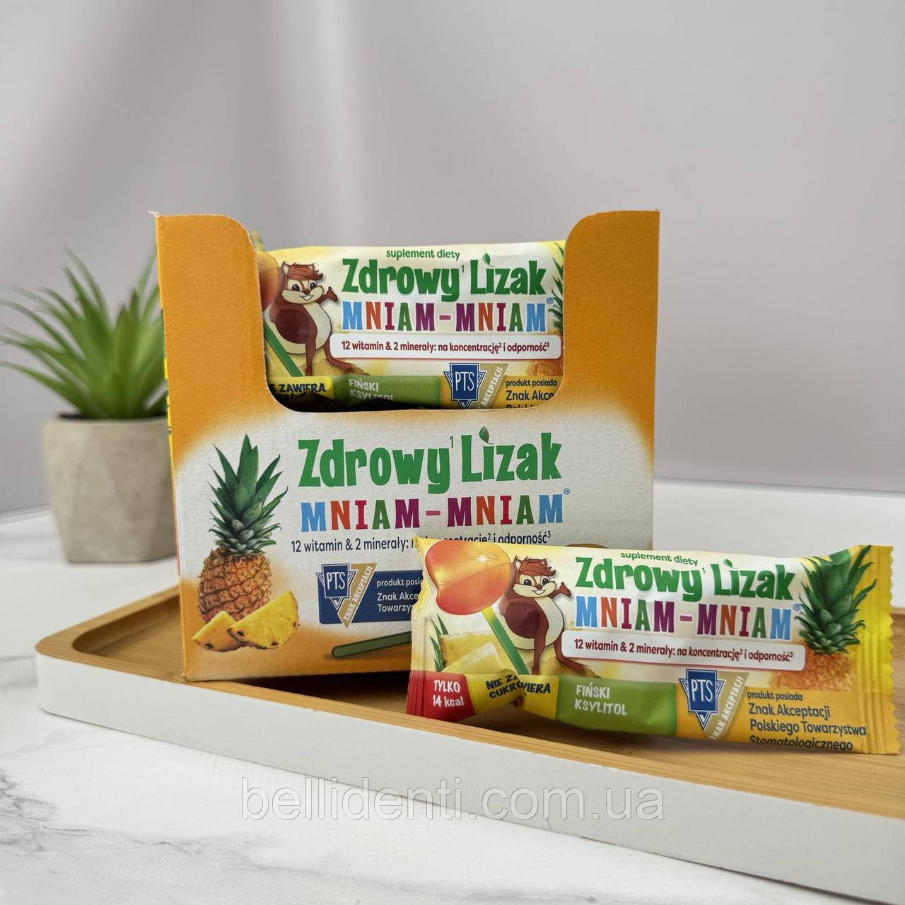 Zdrowy Lizak Mniam-Mniam (ананас), 40 шт