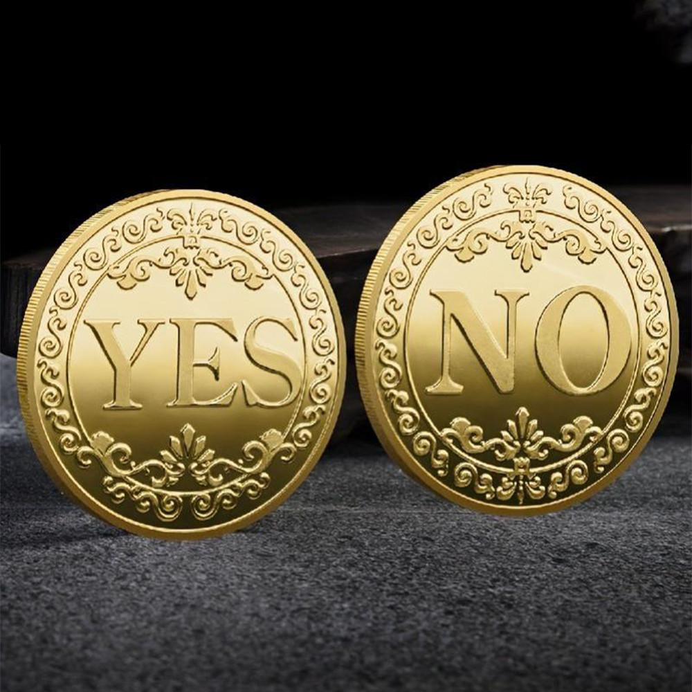Сувенірна монета прийняття рішень YES/NO 3701(золота), фото 1