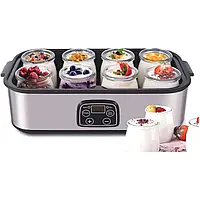 Цифровая автоматическая йогуртница Tekhniko YogPro 8X 8 баночек, сенсорное управление, таймер до 48 часов