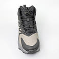 Кросівки чоловічі вологостійкі утеплені 590367 Хакі чорні, фото 2