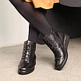 Черевики шкіряні з хутром 587556 Чорні, фото 2