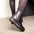 Черевики шкіряні з хутром 587556 Чорні, фото 4