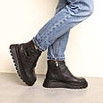 Черевики шкіряні з хутром 587553 Чорні, фото 5