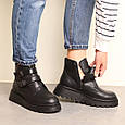 Черевики шкіряні з хутром 587553 Чорні, фото 7