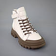Черевики жіночі шкіра байка 592915 Молочні, фото 2