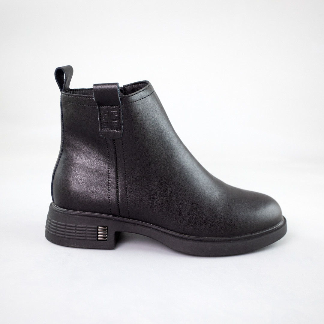 Челсі жіночі шкіра байка 593059 Чорні, фото 1