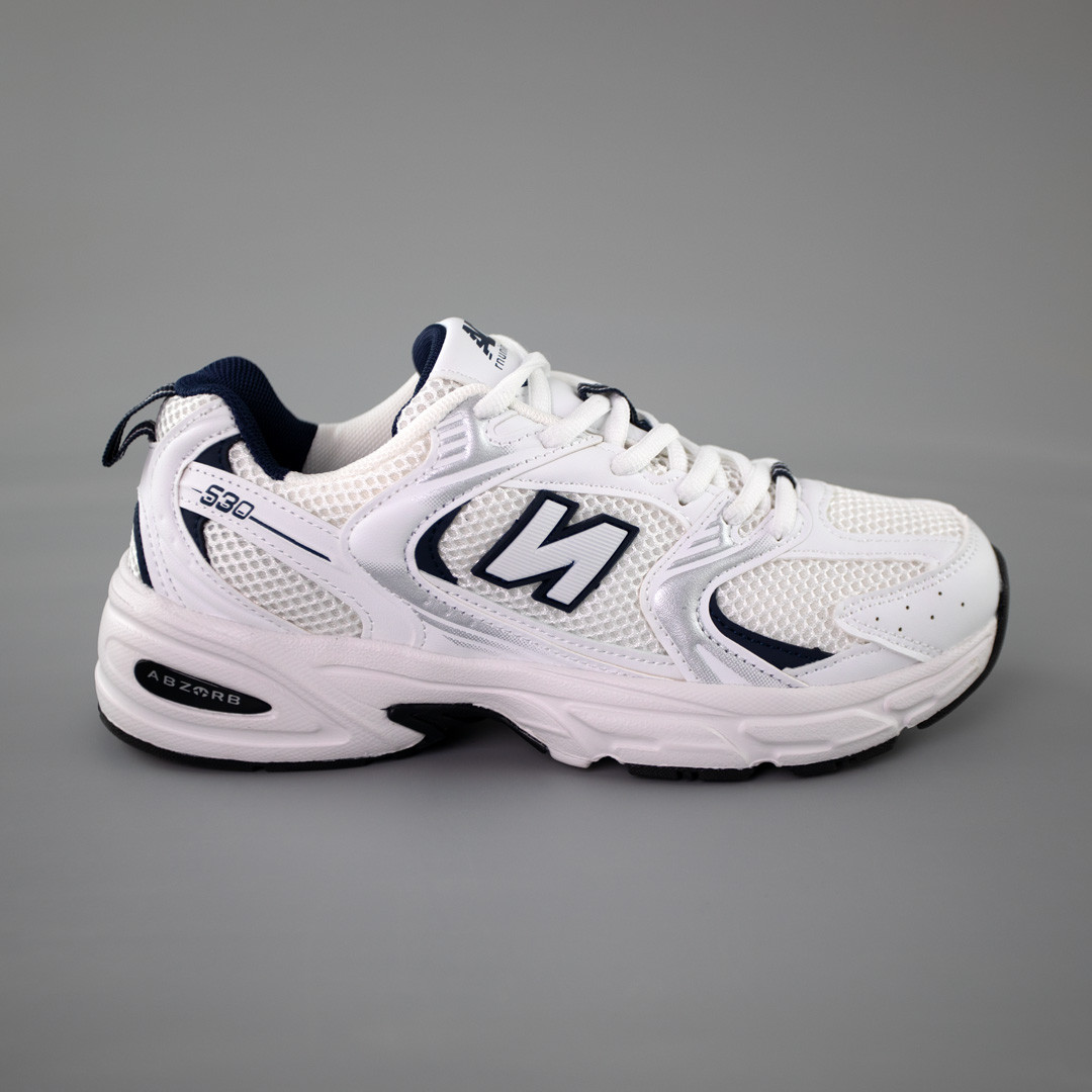 Кросівки сітка 591600 Білі сині, фото 1