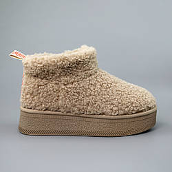 Угги жіночі хутро 590018 Бежеві